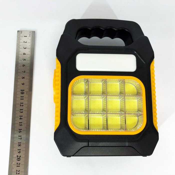 Ліхтар переносний JY-978D-LED+12COB, power bank, ліхтар світлодіодний прожектор. Колір: жовтий