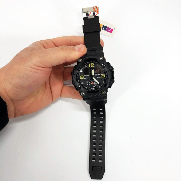 Годинник наручний чоловічий SKMEI 1965BK BLACK, армійський годинник протиударний. Колір: чорний