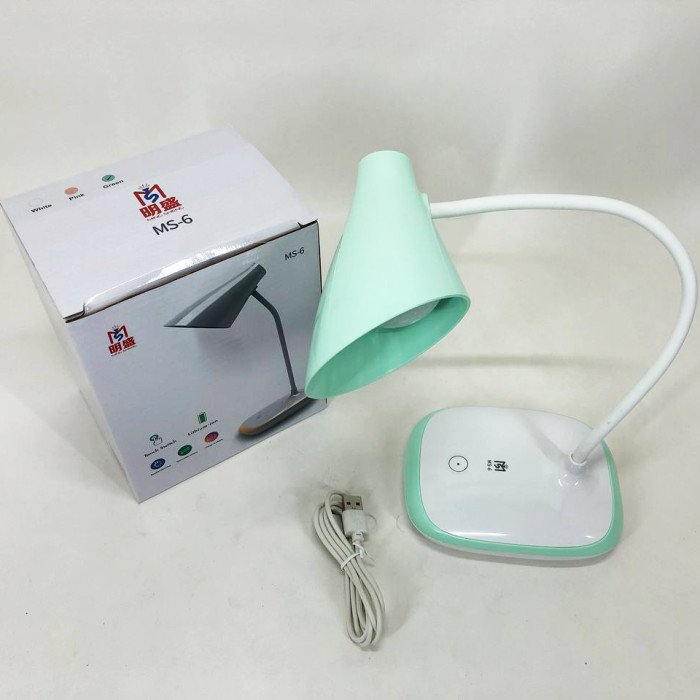 Світлодіодна акумуляторна лампа TaigeXin LED MS-6 настільна лампа з акумулятором. Колір: зелений