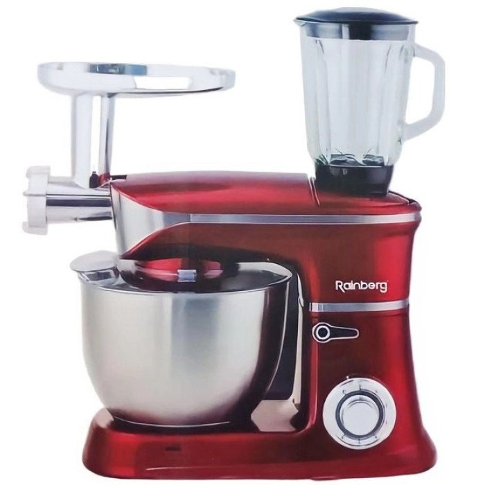 Багатофункціональний кухонний комбайн Rainberg RB-8080 Тістоміс, М'ясорубка, Блендер, Потужний блендер