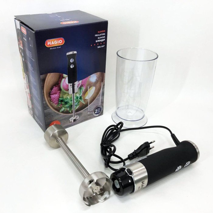 Блендер занурювальний MAGIO MG-647, потужний блендер, портативний блендер, блендер для дому, блендер для кухні