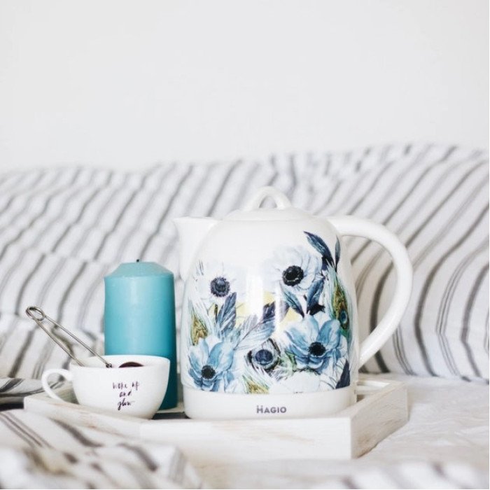 Електричний керамічний дисковий чайник MAGIO MG-973 електричний чайник, стильний чайник