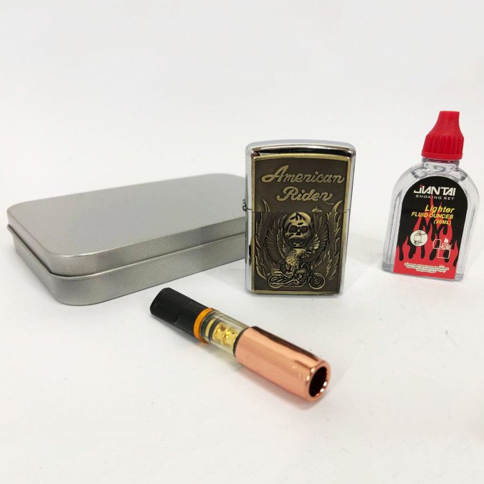 Запальничка бензинова в подарунковій коробці N2, запальнички, запальничка для куріння в подарунок