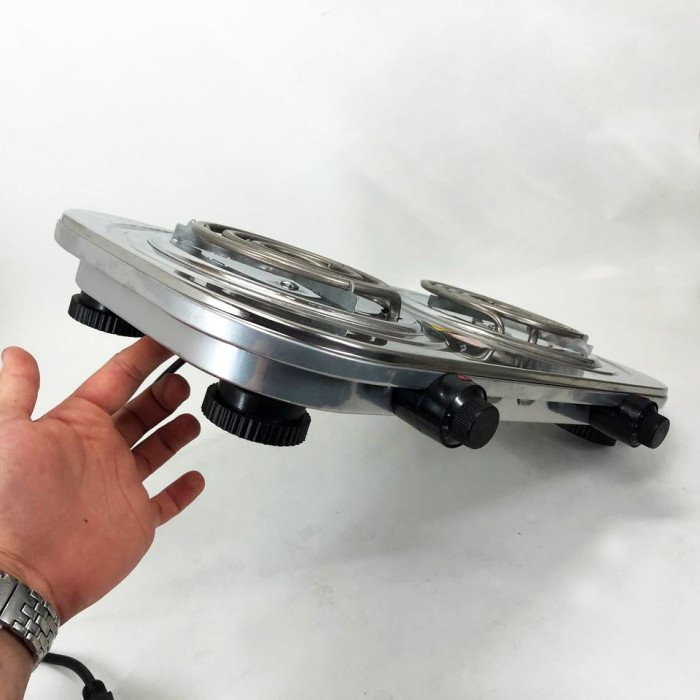 Електрична плита Rainberg RB-008 на 2 поверхні спіральна + 2 регулятори 3500 Вт