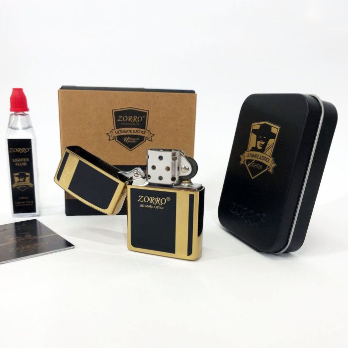 Запальничка бензинова Zorro HL-293, запальничка на день народження, запальничка у подарунковому футлярі