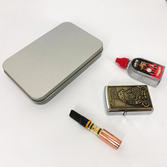 Запальничка бензинова в подарунковій коробці N5, запальничка вітрозахисна, запальничка бензин