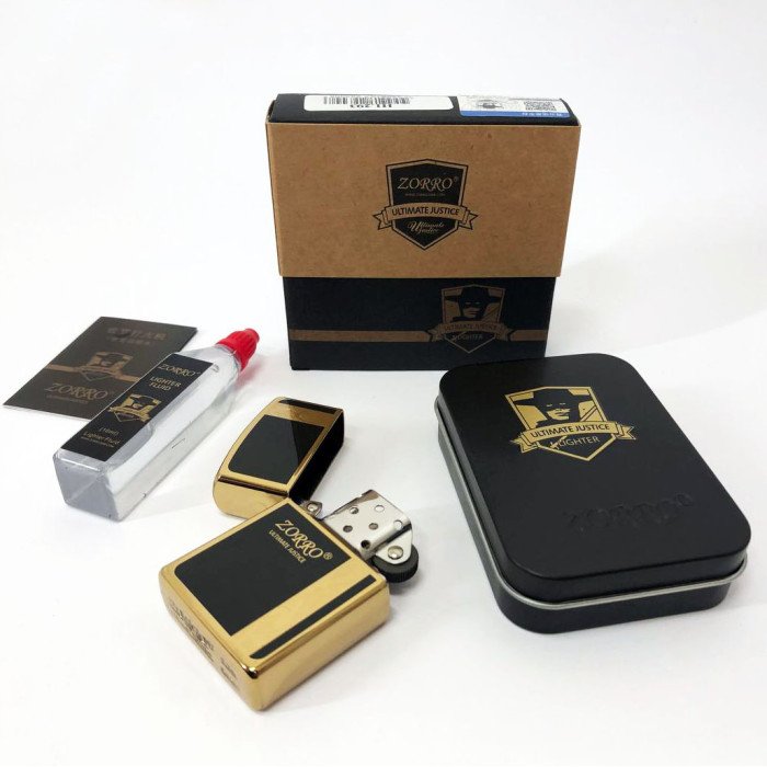Запальничка бензинова Zorro HL-293, запальничка на день народження, запальничка у подарунковому футлярі