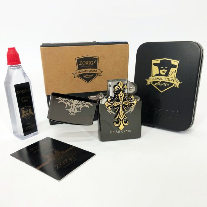 Запальничка бензинова Zorro HL-294, запальнички подарунки для чоловіків, оригінальна бензинова запальничка