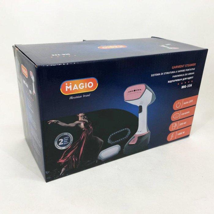 Відпарювач MAGIO MG-336 1400 Вт, портативний відпарювач, побутовий ручний пароочисник універсальний