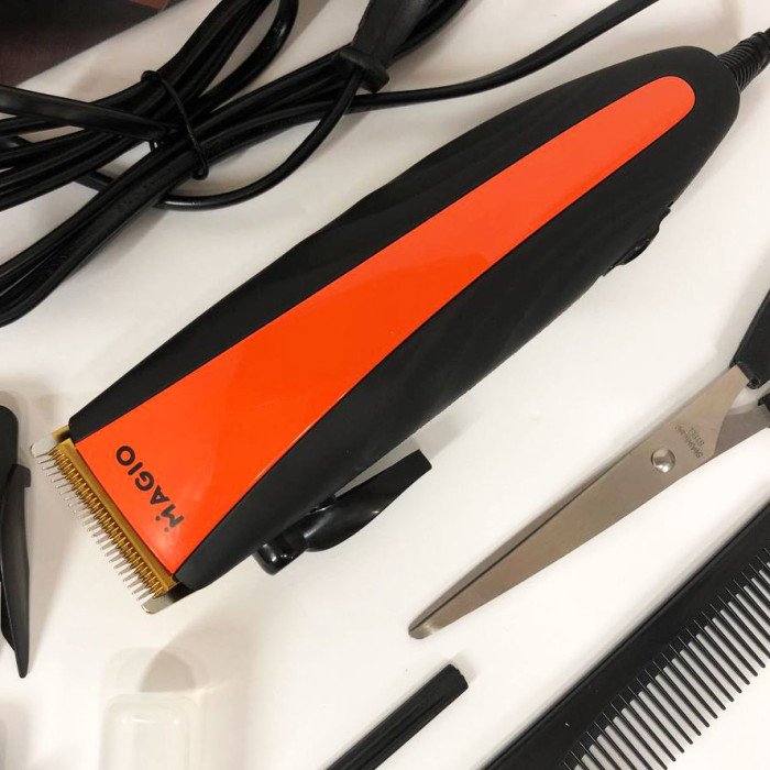 Машинка для стрижки MAGIO МG-581 титан, Машинка окантувальна, Електробритва для голови