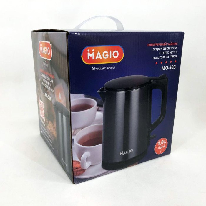 Чайник електричний MAGIO MG-503 1100 Вт, гарний електричний чайник, чайник електро, безшумний чайник