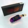 Електрична запальничка-брелок Україна з USB-зарядкою та підсвічуванням HL-468, з гравіюванням. Колір: хамелеон