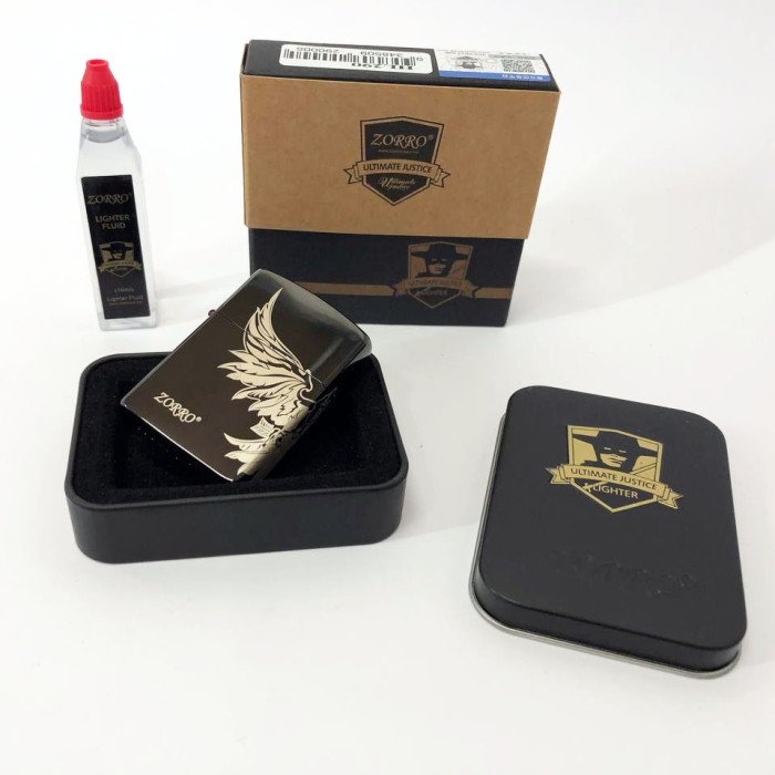 Запальничка бензинова Zorro HL-290, подарункова запальничка сувенірна, запальничка на день народження.