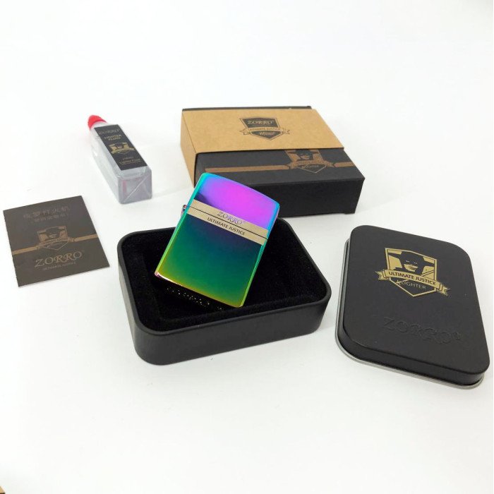 Запальничка бензинова Zorro HL-291, бензинова запальничка щаслива, вітрозахисна запальничка