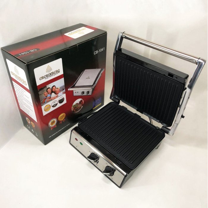 Гриль Crownberg Cb-1041 2000Вт Електричний Притискний З Терморегулятором