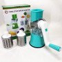 Овочерізка мультислайсер Tabletop Drum Grater Kitchen Master Терка для овочів та фруктів 3 насадки. Колір: блакитний