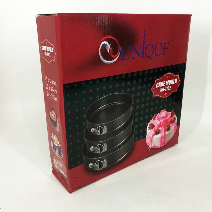 Набір форм для випікання роз'ємні 3 шт Unique UN-1702, металева форма для випікання набір