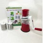 Овочерізка мультислайсер Tabletop Drum Grater Kitchen Master Терка для овочів та фруктів 3 насадки. Колір: червоний