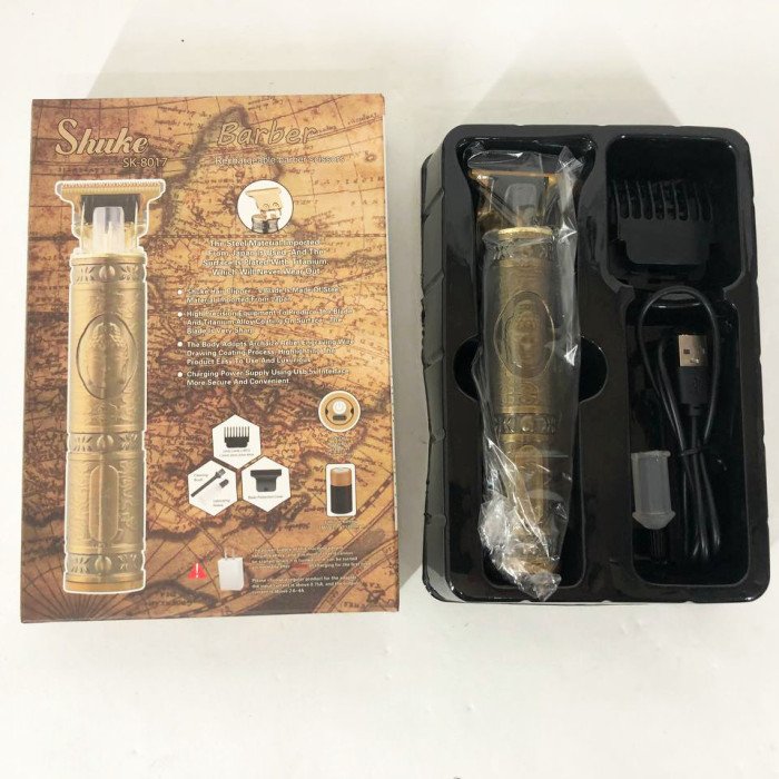 Машинка для стрижки волосся професійна триммер для бороди окантувальна машинка Shuke 3W SK-8017