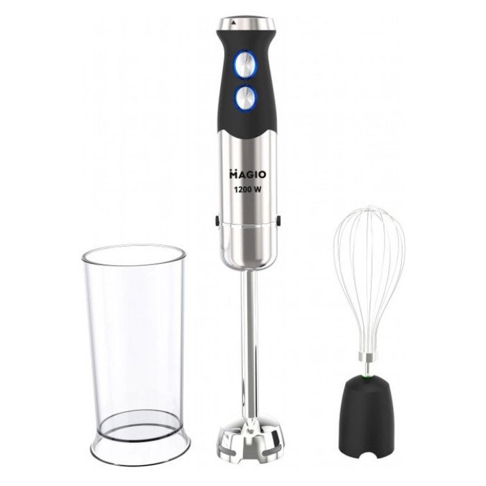 Блендер занурювальний 3в1 Magio MG-645 1200 Вт, міксер блендер ручний, блендер для молочних коктейлів