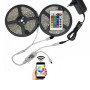 Світлодіодна стрічка SMD 5050 RGB LED 5 м IP65 з пультом та блоком живлення 220v, 5м, Стрічка світлодіодна 5050