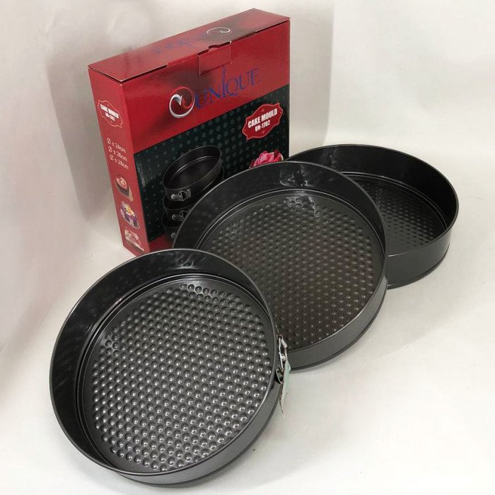 Набір форм для випікання роз'ємні 3 шт Unique UN-1702, металева форма для випікання набір