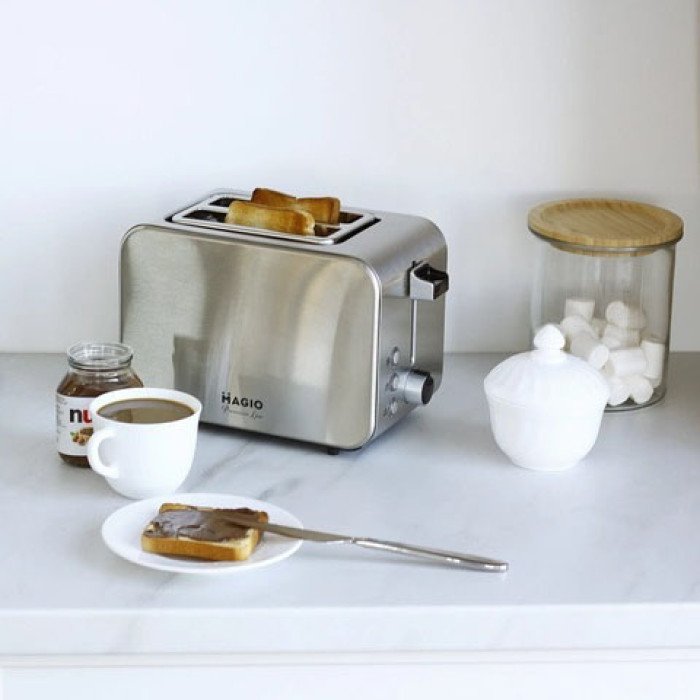 Тостер Magio MG-284 715 Вт, тостер для 2 грінок, електричний горизонтальний тостер, універсальний тостер