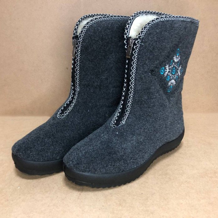 Жіночі чоботи. Розмір 41. Хутряні, високі, утеплені, Бурки на хутрі, Валянки шиті
