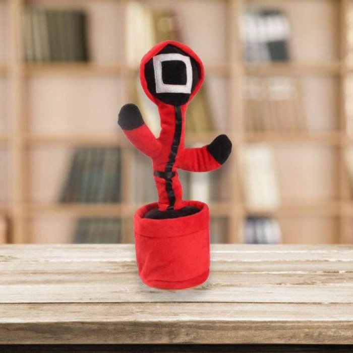 Інтерактивна дитяча іграшка танцюючий кактус Гра в кальмара співає танцює світиться на акумуляторі