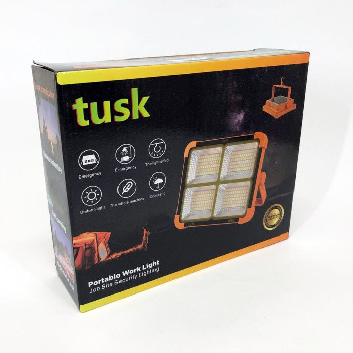 Потужний ліхтар - прожектор із сонячною панеллю та функцією Power bank Solar LED light 12000 mAH