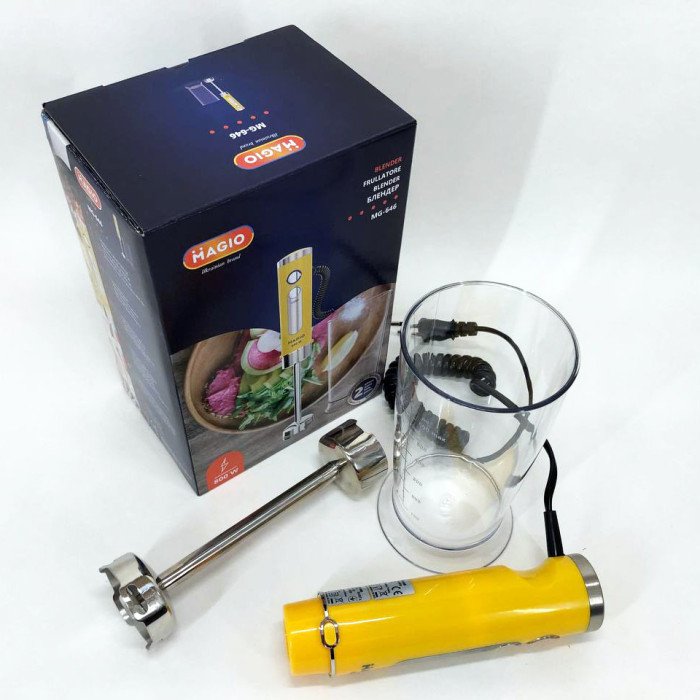 Блендер занурювальний Magio MG-646 800 Вт, портативний блендер для смузі, потужний блендер