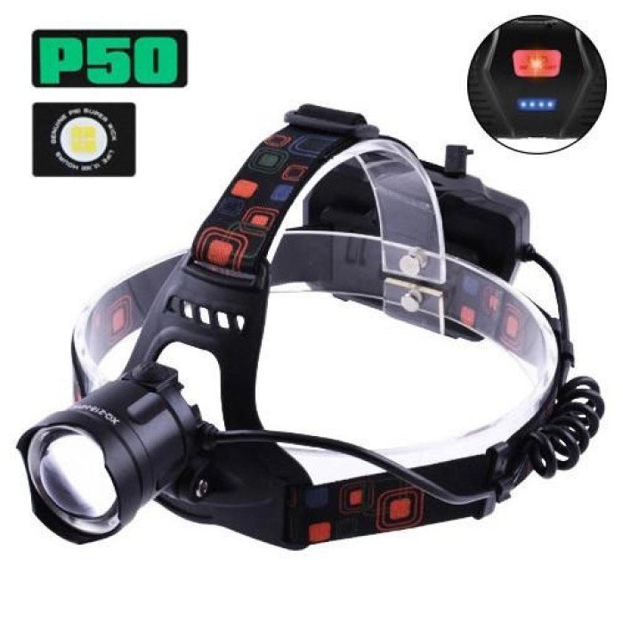 Ліхтар налобний X-Balong XQ-218-HP50 акумуляторний LED zoom з функцією Power Bank 3 режими роботи