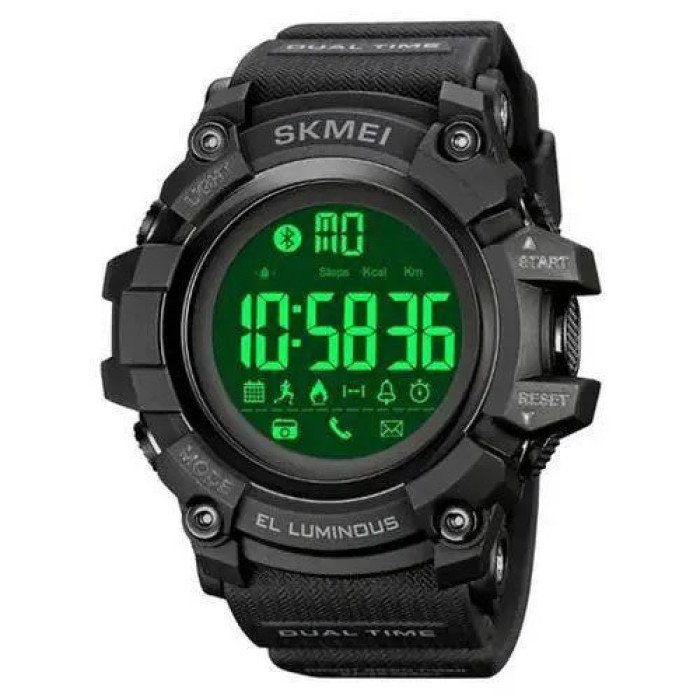 Годинник наручний чоловічий SKMEI 2053BK BLUETOOTH, BLACK, водонепроникний чоловічий годинник. Колір: чорний