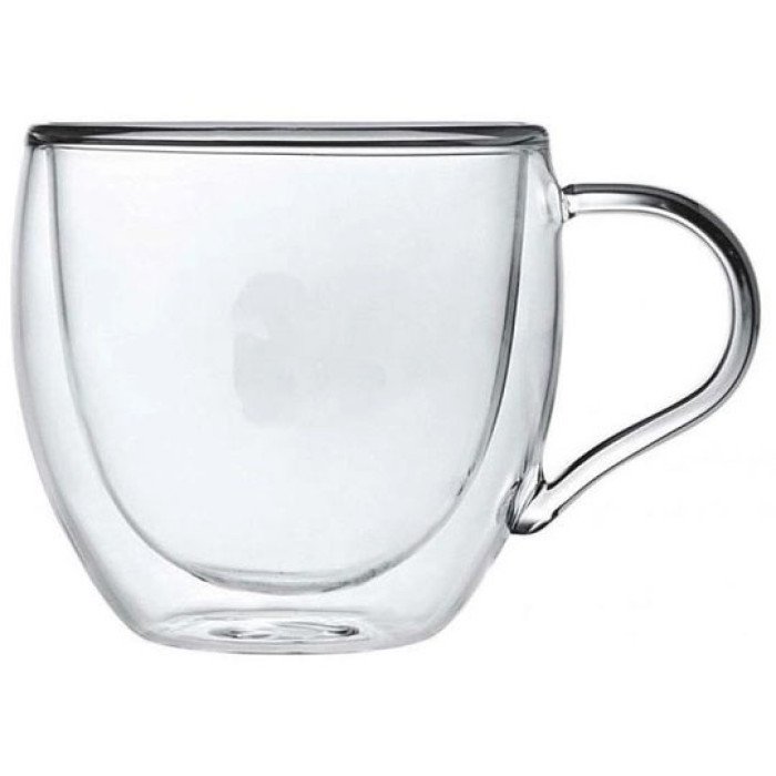 Набір чашок із подвійним дном Con Brio CB-8609-2 90 мл 2 шт, прозорі склянки з подвійним дном