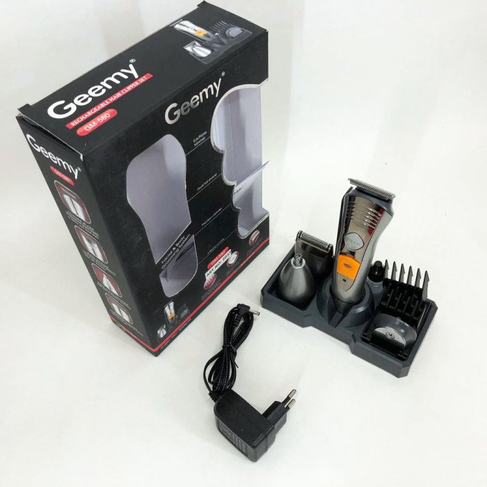Набір для стрижки Pro Gemei GM-580 тример 7в1 для стрижки волосся, гоління бороди, для носа та вух, стайлер