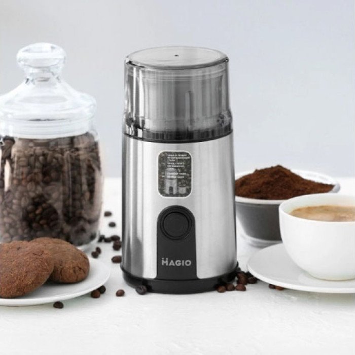 Кавомолка MAGIO MG-201 200 Вт, машинка для помелу кави, кавомолка міні, електрична кавомолка для турки