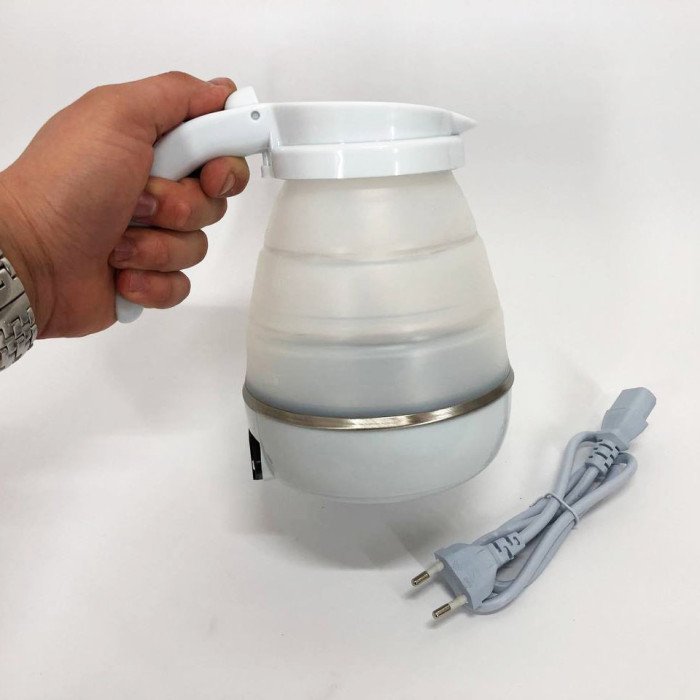 Електрочайник складаний Travel Folding 600 мл. Хороший електричний чайник. Колір: білий