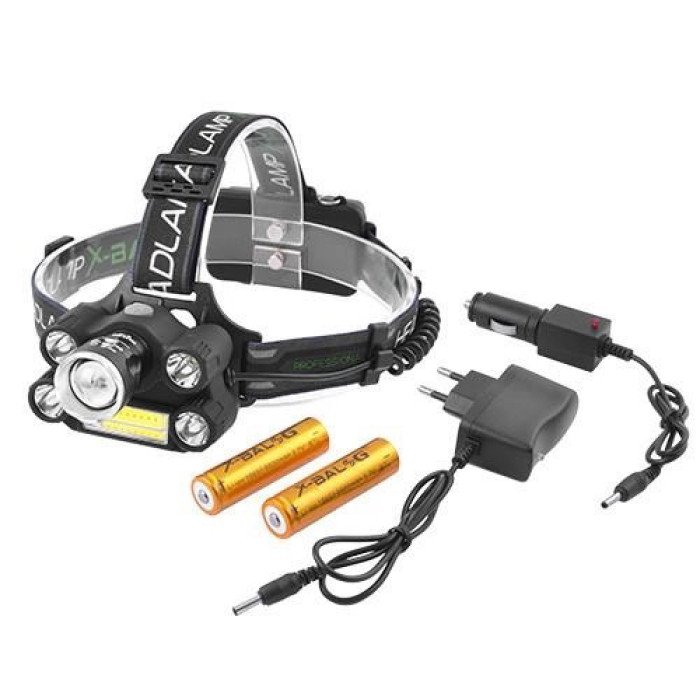 Ліхтарик налобний Bailong BL-T64-T6+4XPE, світлодіодний ліхтар на лоб, потужний налобний ліхтар для риболовлі