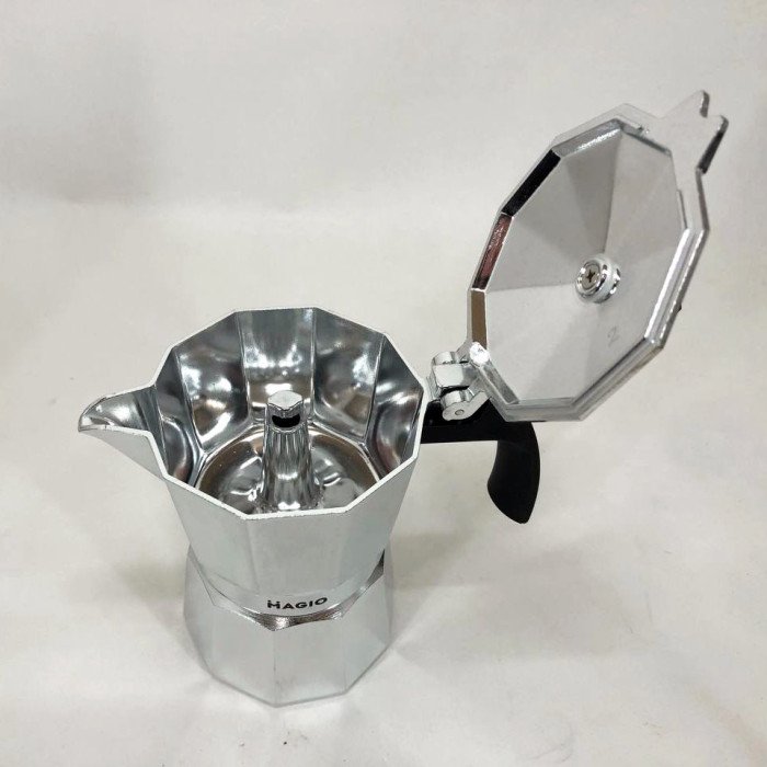 Гейзерна кавоварка Magio MG-1001 150 мл, гейзерна турка для кави, гейзерна кавоварка з нержавіючої сталі
