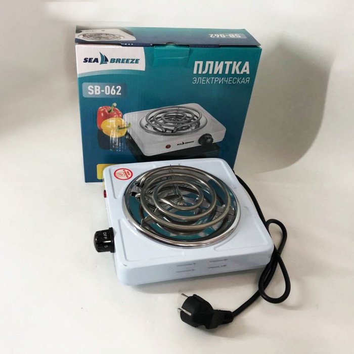Настільна плита електрична Sea Breeze SB-062, електроплита настільна одноконфоркова, плита побутова