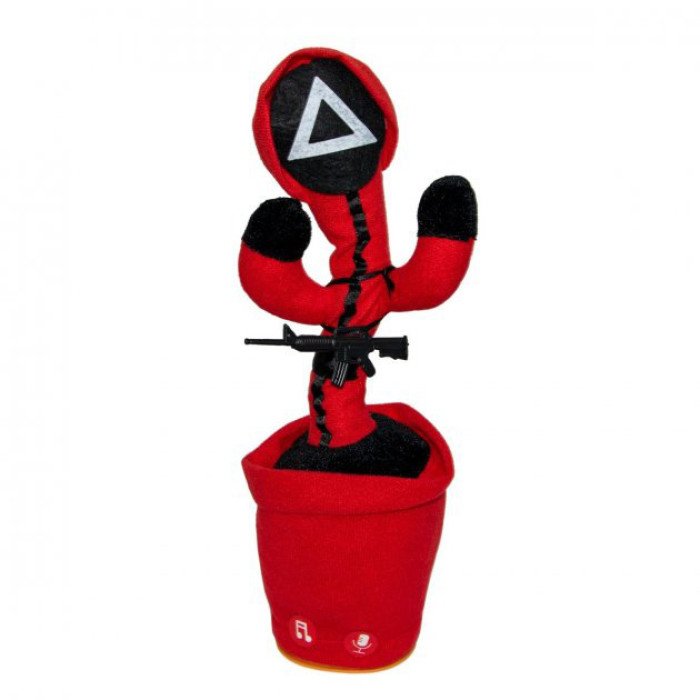 Інтерактивна дитяча іграшка танцюючий кактус Гра в кальмара співає танцює світиться на акумуляторі