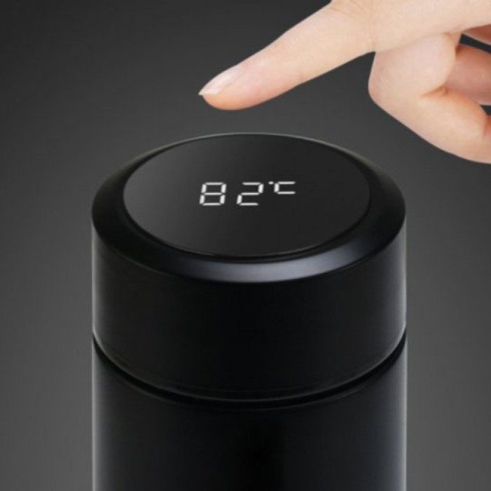 Термос з індикатором температури 0.5 л, Розумний термос з металевим корпусом, Розумний термос з екраном