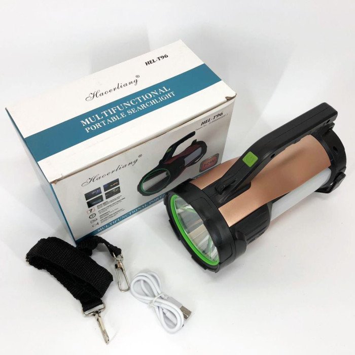 Ліхтар кемпінговий переносний із сонячною панеллю T96-LED-COB(white+red) power bank, похідний ліхтар