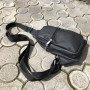 Сумка з натуральної шкіри, слінг чоловічий чорний, барсетка, крос боді, Практична сумка-месенджер