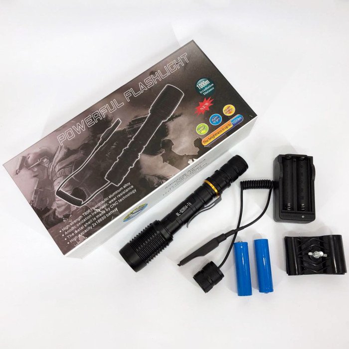 Тактичний світлодіодний підствольний ліхтар на 2 акумулятори Bailong BL-Q2804-T6, тактичний ручний