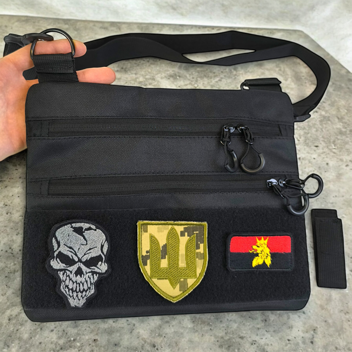 Тактичний рюкзак через плече, Нагрудна сумка чоловіча тактична тканинна, Нагрудна сумка кобура