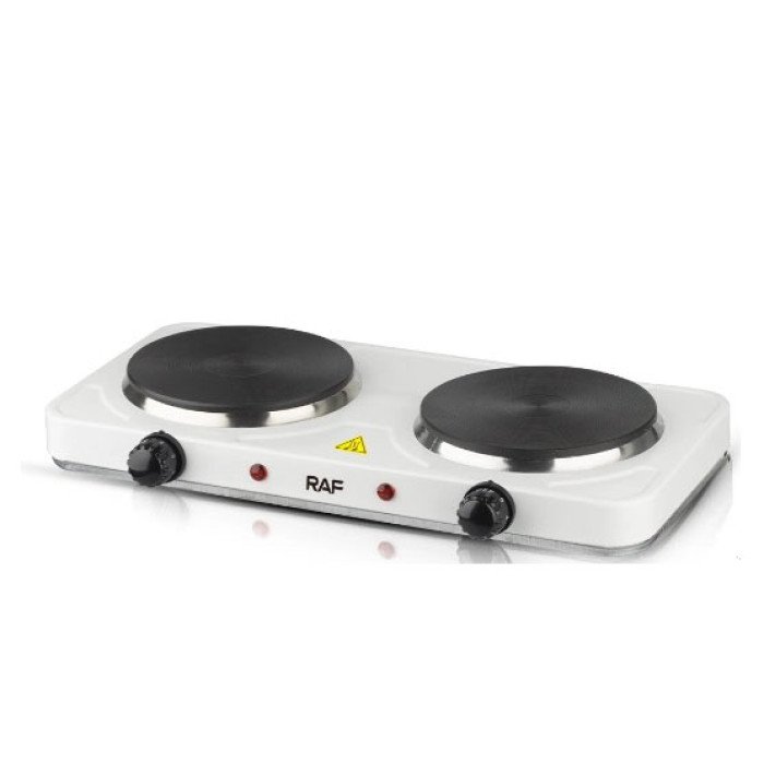 Плита двоконфоркова електрична кухонна RAF-8020A настільна переносна електроплита дискова