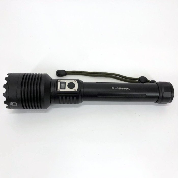 Ліхтар акумуляторний Bailong BL-G201-P360, алюмінієвий корпус, з функцією павербанку, якісний ліхтарик