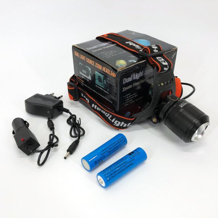 Налобний тактичний ліхтарик POLICE BL-2199-T6, потужний акумуляторний ліхтарик налобний, головний ліхтарик