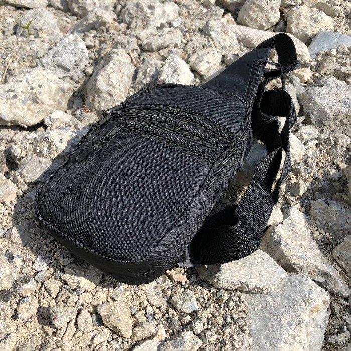 Якісна тактична сумка з кобурою, чоловіча сумка чорна з кордуру месенджер, тактичний месенджер